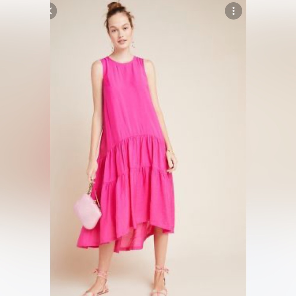 Anthro Mauve Marlene Tiered Maxi Dress - Picture 3 of 11